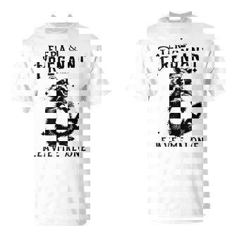Feral And Pregnant Pregnant Pregnancy Mom Racoon T-Shirt - Thegiftio UK