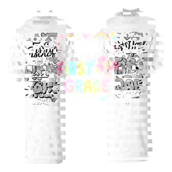 First Day Of First Grade Back To School Teacher Girls T-Shirt | Mazezy