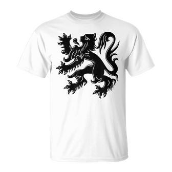 Flandes Bandera Bélgica León Flamenco Bruselas Camiseta unisex - Regaloses