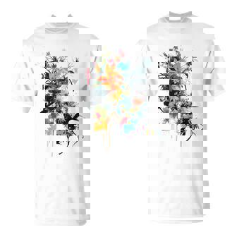 Flor Naturaleza Motivo Abstracto Ilustración Dibujo Camiseta unisex - Regaloses
