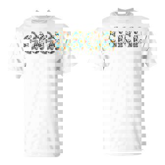 Floral Gaga Happy Grandma Gigi Flower Cute T-Shirt - Thegiftio UK