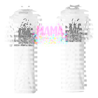 Floral Girl Mama Girl Mom Blessed Mama Vibes Mother's Day T-Shirt - Monsterry
