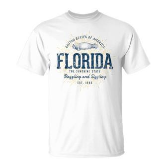 Florida États Unistyle Rétrointage Floride T-Shirt - Cadeauxyz