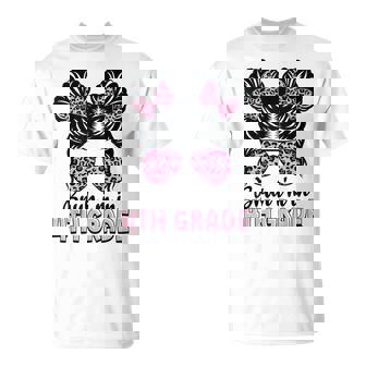 Fourth Grade Messy Bun Bruh I'm In 4Th Grade Girls Students T-Shirt - Monsterry