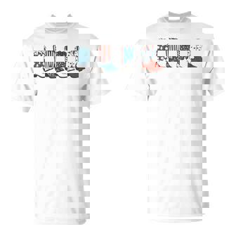 Fourth Of July 4Th Of July Western Cowboy Boots Cowgirl T-Shirt | Mazezy