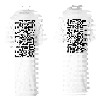 Fu Qr スキャンコード 皮肉ユーモア Fuバックプリント Tシャツ - Kawaiitshirt