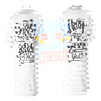 4Th Of July Retro Liberty And Justice For All T-Shirt - Monsterry