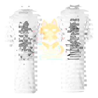 Cat & Amp Amp Book Lover シャツ 猫と本の愛好家 Tシャツ - Kawaiitshirt