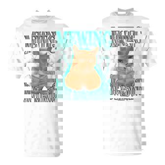 Cat Meme Mewing Looksmax Meowing Cat Tendance T-Shirt - Cadeauxyz