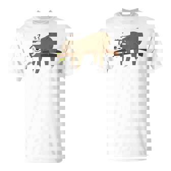 Cute Pajama Sleeping Pjs Sleep Pajamas Sloth T-Shirt - Thegiftio