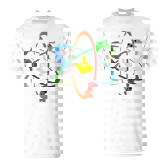 Gamer Atom コンソールプレーヤー ゲームコンピュータープログラマー 長袖tシャツ Tシャツ - Kawaiitshirt