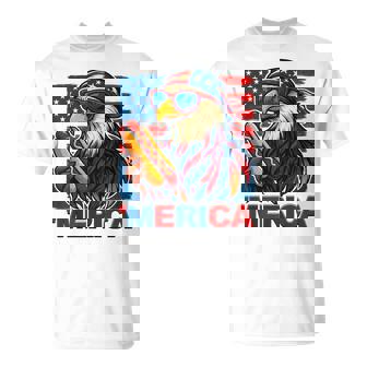 Merica Eagle Hotdog Usa Flag 4Th Of July Patriotic Men T-Shirt - Thegiftio