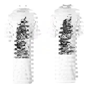 Gato Abstracto Mascota Dibujo Obra De Arte Camiseta unisex - Regaloses