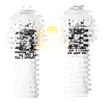 Ghost Cow Moo I Mean Boo Halloween Outfit Cow Lover T-Shirt | Mazezy