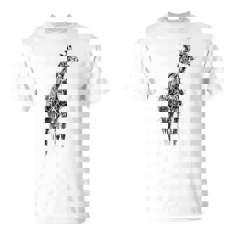 Girafe Motif Imprimé Animal Dessin Illustration Girafe T-Shirt - Cadeauxyz