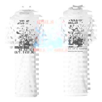 Girl Will Be Girls Patriotic Feminist 4Th Of July Womens T-Shirt | Mazezy