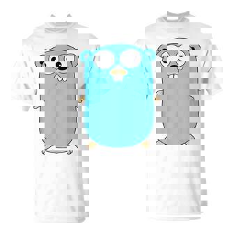 Go Golang プログラミング言語ロゴ マスコットゴファー Tシャツ - Kawaiitshirt