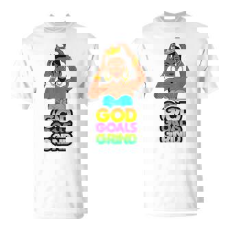 God Goals グラインドメラニン クリスチャン 楽しい ブラック クイーン ガールズ Tシャツ - Kawaiitshirt