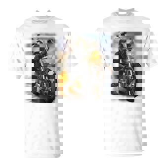 Gorilla ライディングチョッパー オートバイ Tシャツ - Kawaiitshirt