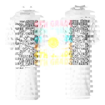 Groovy 4Th Grade Back To School First Day Of Fourth Grade T-Shirt - Monsterry