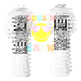 Groovy Cousin Crew 2025 Summer Vacation Beach Family T-Shirt - Thegiftio