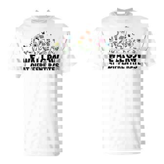 We All Grow At Different Rates Teacher Inclusion Learning T-Shirt - Thegiftio