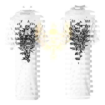 Grunge Calavera Y Cruz Gótica Estética Camiseta unisex - Regaloses