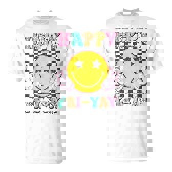 Happy Fri-Yay Groovy Teacher Friday Weekend Fri Yay T-Shirt | Mazezy
