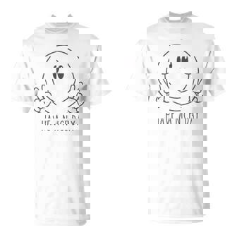 Have A Nice Day 70年代 かわいい ハッピーピース ハンドサイン スマイルフェイス Tシャツ - Kawaiitshirt