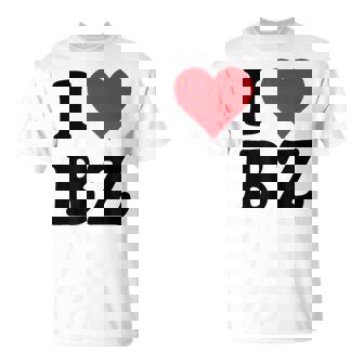 I Heart Bz イニシャル I Love BZ 姓 B Z Tシャツ - Kawaiitshirt