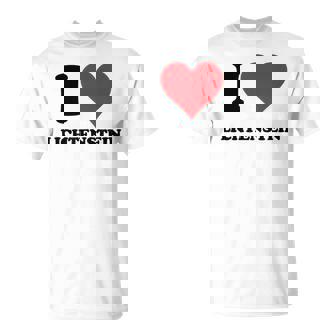 I Heart Lichtenstein Germany Love German Souvenir Item T-Shirt - Cadeauxyz