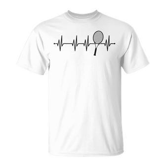 Heartbeat Ecg テニスラック メンズ レディース キッズ Tシャツ - Kawaiitshirt