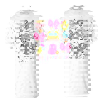 Hello First Grade Teacher Coquette Bow Back To School Girl T-Shirt | Mazezy