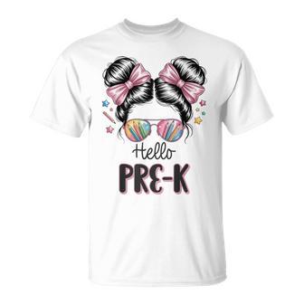 Hello Pre-K Girl Back To School 1St Day First Day Of Pre K T-Shirt - Thegiftio UK