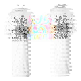 Hello Second Grade Pencil Tie Dye Back To School 2Nd Grade T-Shirt - Thegiftio UK