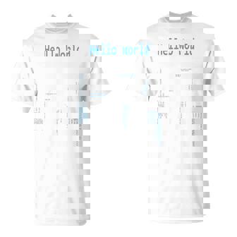 Hello World プログラマープログラミング言語コード 長袖tシャツ Tシャツ - Kawaiitshirt