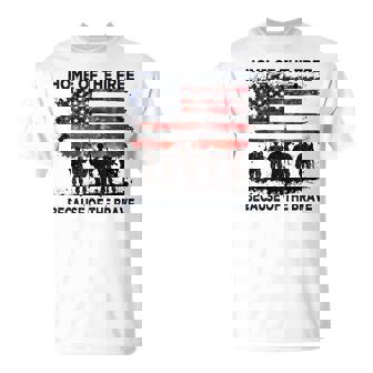 Home Of The Free Because Of The Brave 4Th Of July T-Shirt - Thegiftio UK