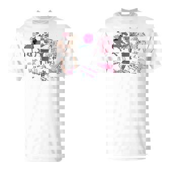 Horse Racing Doodles Derby Day Silks Jockey T-Shirt - Monsterry