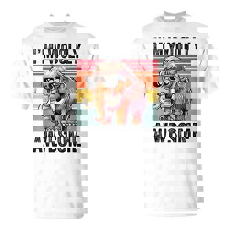 I'm Woolly Awesome 面白い レトロ メンズ レディース キッズ ウーリーマンモス Tシャツ - Kawaiitshirt