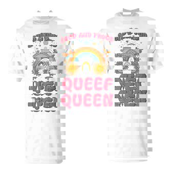 Inappropriate Proud Queen Rainbow Adult Humor Gag Joke Women T-Shirt | Mazezy