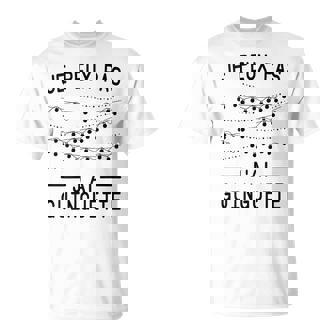 Je Peux Pas J'ai Guinguette With-Neck Blue T-Shirt - Cadeauxyz