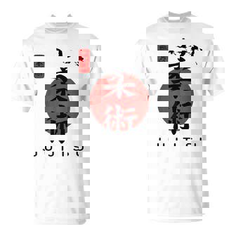 Jujitsu Fuente De Caligrafía Para Principiantes Diseño Clásico Jujitsu Camiseta unisex - Regaloses
