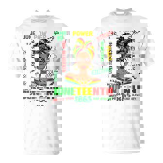 Junenth Girls 1865 African American Black T-Shirt - Monsterry