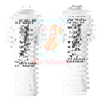 Just Here For The Wieners 4Th Of July Hot Dog T-Shirt | Mazezy