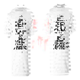 Keep Calm And Kill Zombies Carry Bloodplatter On Tシャツ - Kawaiitshirt