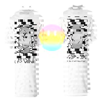 Keepmiling キュート 面白い ハッピー 平和 笑顔 ポジティブ Tシャツ - Kawaiitshirt