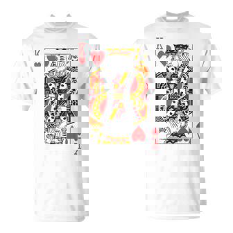 King Of Hearts Royal Flush Group Costume Playing Card T-Shirt - Thegiftio
