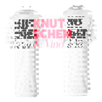 Knutschen &Ino X Rosé Rotwein Weißweinchorle Wein Back T-Shirt - Geschenkecke