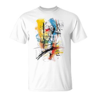 Kunst Bunte Zeichnung Abstrakte Malerei Grafik Kunst T-Shirt - Geschenkecke