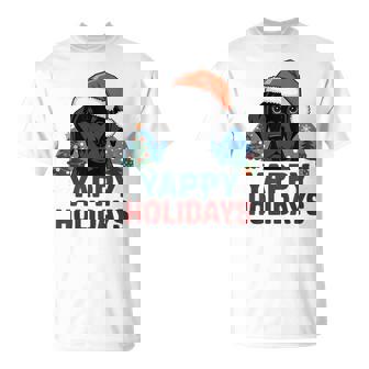 Lab クリスマス ラブラドールレトリバー Yappy Holidays Dog Tシャツ - Kawaiitshirt